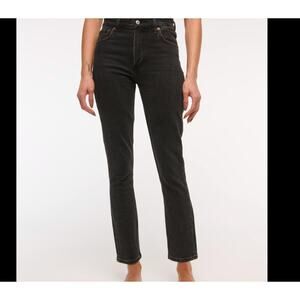 Abercrombie & Fitch The Skinny High Rise Jeans Women’s Size 32/14 Black Gray